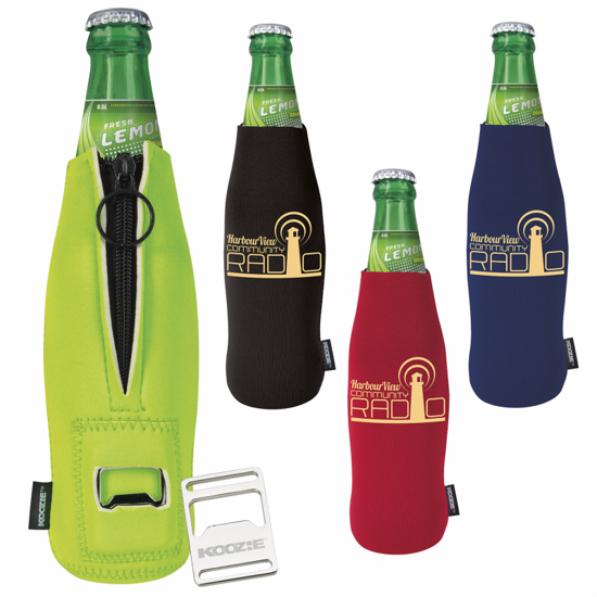 Picture of Koozie® Bottle Cooler w/ Removable Bottle Opener