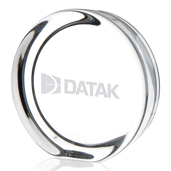 Picture of Round Paperweight with Flat Edge