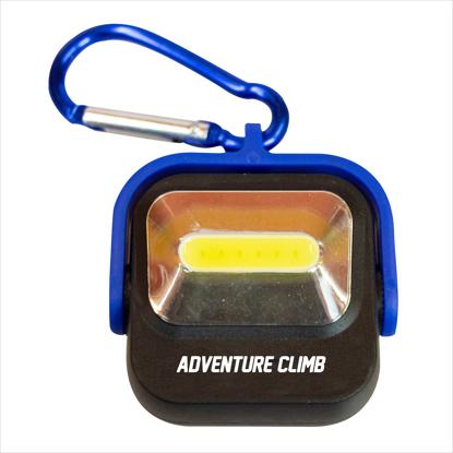 Carabiner Cob Light With Cover Blue