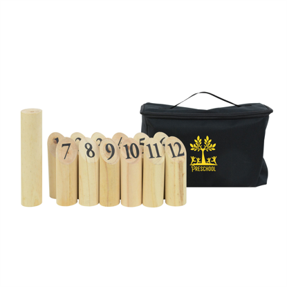 Toss It Wooden Numbered Block Yard Game Natural