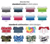 Betsy bear standard plush shirt ombre/sublimation colors