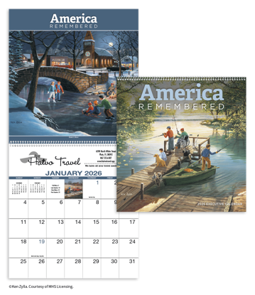 Ken Zylla displays his unique ability to capture cherished memories of America's past in this nostalgic calendar