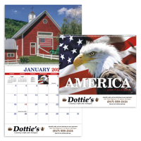 This 13-month calendar bursts with patriotic spirit