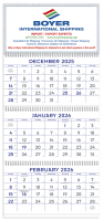 This 14-month calendar will help you stay on top of projects by keeping 3 months visible at once