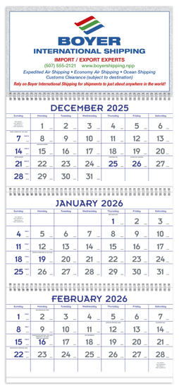 This 14-month calendar will help you stay on top of projects by keeping 3 months visible at once