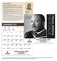 Celebrate the accomplishments of African Americans with this detailed, educational calendar