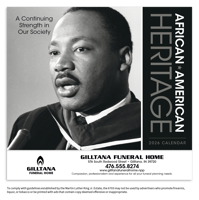 Celebrate the accomplishments of African Americans with this detailed, educational calendar