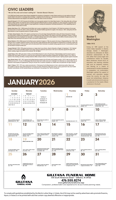 Celebrate the accomplishments of African Americans with this detailed, educational calendar