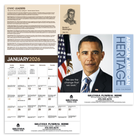 Celebrate the accomplishments of African Americans with this detailed, educational calendar