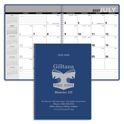 A thoughtful gift for students and educators, this practical planner follows the school year, with 14-months from July through August of the next year