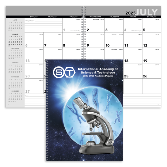 This planner utilized our 8153 stock calendar pulled from inventory with a full color custom cover