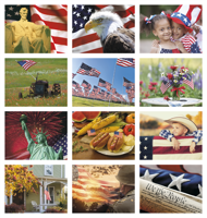 This 13-month calendar bursts with patriotic spirit