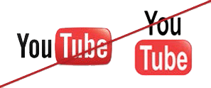 incorrect youtube logo