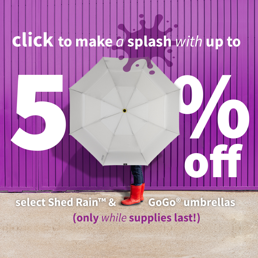 Shed Rain Umbrella Banner