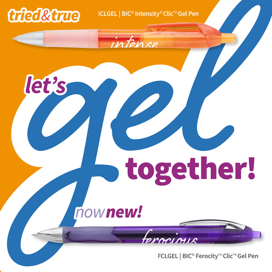 ICLGEL BIC Intensity Clic Gel Pen | FCLGEL BIC Ferocity Clic Gel Pen